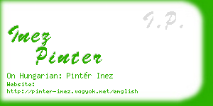 inez pinter business card